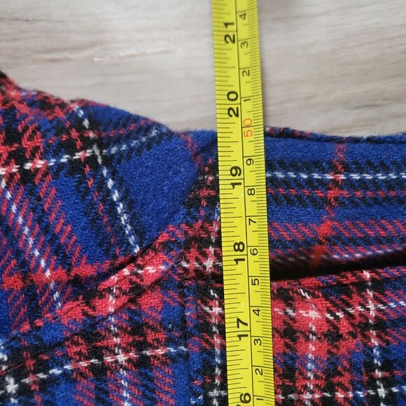 1950s Great Western All Wool Plaid Button Up Long Sleeve Shirt Size 14.5 FLAWS - Picture 10 of 14